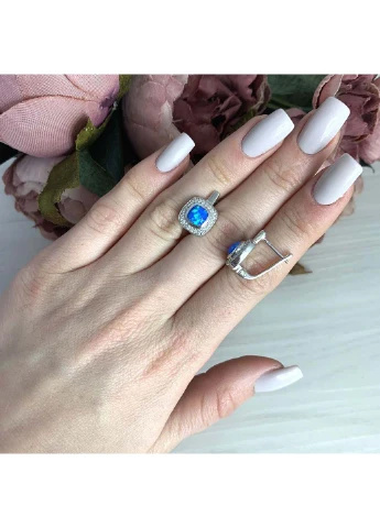Срібні сережки з опалом 1.368ct Silver Breeze (260537776)