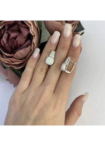 Срібні сережки з опалом 4.165ct Silver Breeze (260537768)