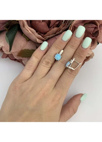 Срібні сережки з опалом 4.367ct Silver Breeze (260537836)