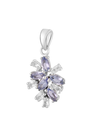 Серебряная подвеска с танзанитом 7.3ct топазом белым Silver Breeze (260537750)