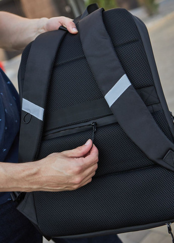 Рюкзак з відділенням для ноутбука 17' чорний колір No Brand Mac 17 (260601802)