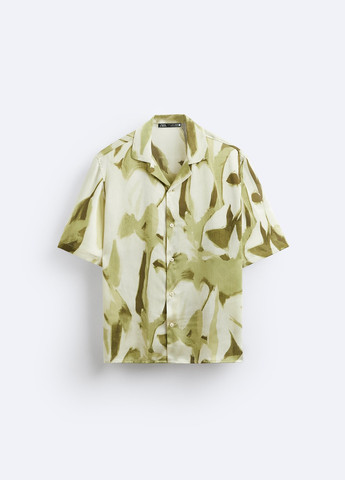 Оливковая повседневный рубашка Zara