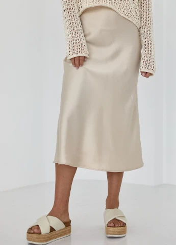 Елегантна атласна спідниця-міді Lurex (260552989)