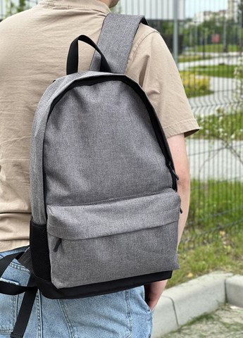 Рюкзак городской комбинированный, классический цвет серый No Brand City (260601801)