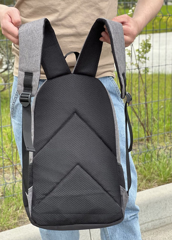 Рюкзак городской комбинированный, классический цвет серый No Brand City (260601801)