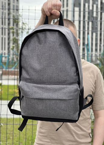 Рюкзак городской комбинированный, классический цвет серый No Brand city (260601801)