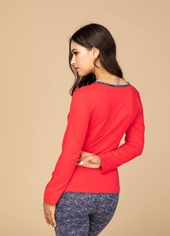 Червона всесезон жіноча бавовняна піжама кофта + брюки No Brand