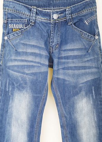 Синие демисезонные джинсы Seagull