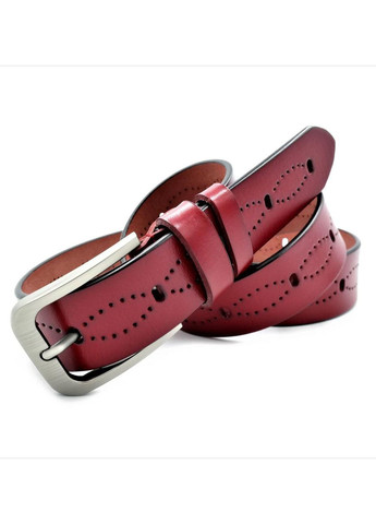 Жіночий шкіряний ремінь 3,3х110-115 см Червоний Weatro (260567531)