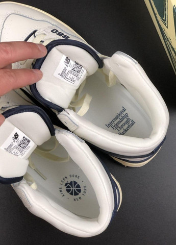 Белые демисезонные белые с синим мужские кроссовки No Brand