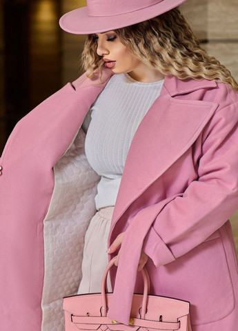 Рожеве демісезонне Пальто кашемірове жіноче Liton