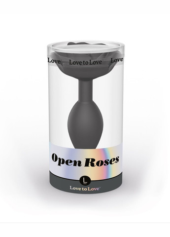 Силиконовая анальная пробка Love To Love OPEN ROSES L SIZE - BLACK ONYX Doxy (260603221)