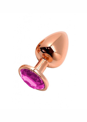 Металлическая анальная пробка Wooomy Tralalo Rose Gold Metal Plug Magenta M, диаметр 3,4 см, длина 8 Doc Johnson (260603136)