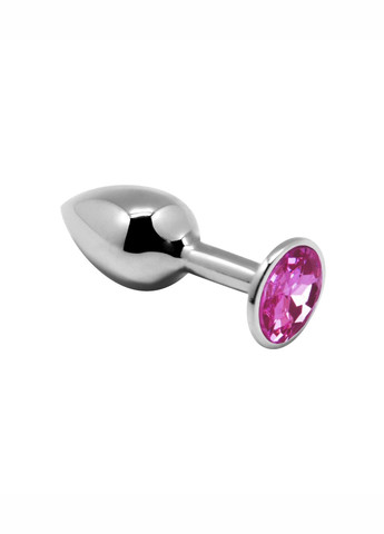 Металева анальна пробка з кристалом Mini Metal Butt Plug Pink S Alive (260603172)