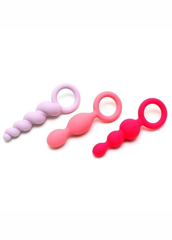Набір анальних іграшок Satisfyer Plugs (set of 3) - Booty Call, макс. діаметр 3 см Art of Sex (260603292)