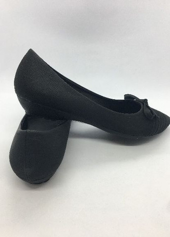 Женские балетки Lemax | чёрные однотонные бант искусственный нубук (260603795)