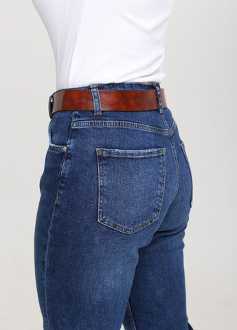 Джинси жіночі темно-сині МОМ великий розмір довжина MOM Angelina Mara - (260617355)