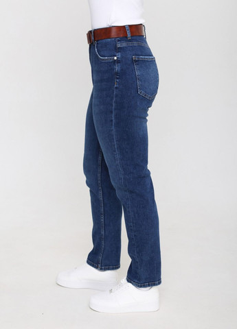 Джинси жіночі темно-сині МОМ великий розмір довжина MOM Angelina Mara - (260617355)