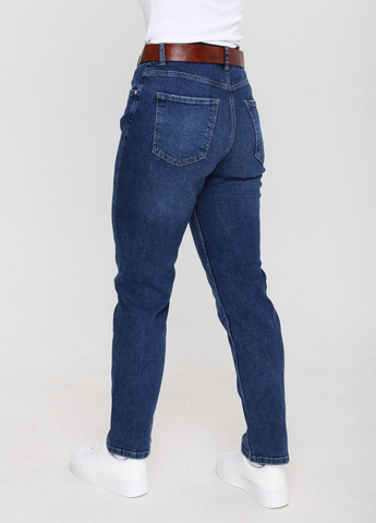 Джинси жіночі темно-сині МОМ великий розмір довжина MOM Angelina Mara - (260617355)