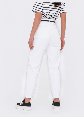 стрейчеві джинси-балон білого кольору Dressa - (260616820)