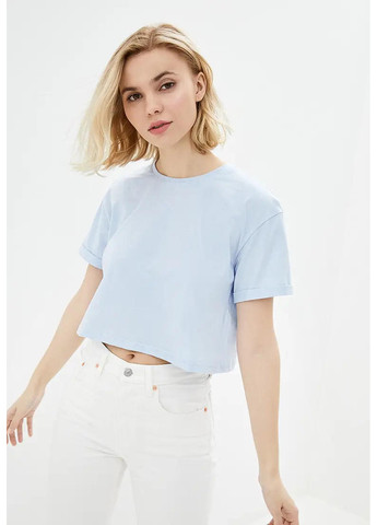 Голубая летняя женская укороченная футболка, топ Sport Line
