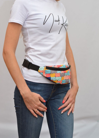 Сумка поясная бананка Мини с принтом Веселые котята с одним отделением 20050 4PROFI (260635797)