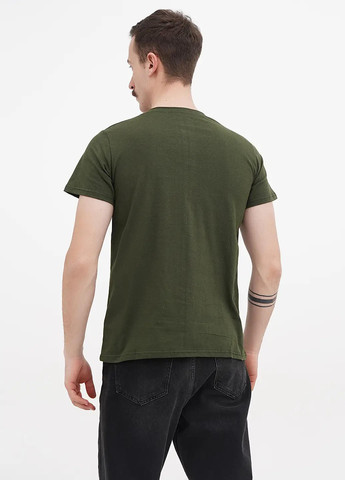 Хаки (оливковая) мужская футболка, круглое горло Sport Line