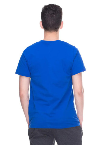 Синяя мужская футболка, горловина мыс Sport Line