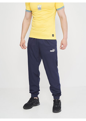 Спортивні штани Active Woven Pants Peacoat-No.1 Logo Синій Puma (260646845)