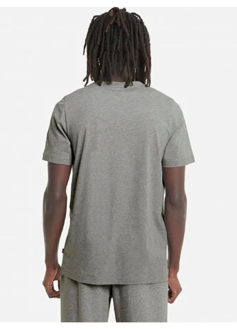 Сіра футболка ess v neck tee medium gray heather сірий Puma
