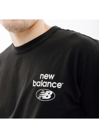 Чорна чоловіча футболка essentials reimagined чорний New Balance