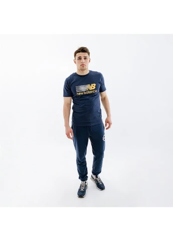 Синя чоловіча футболка nb sport core plus синій New Balance