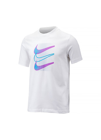 Белая мужская футболка m nsw tee 12mo swoosh белый Nike