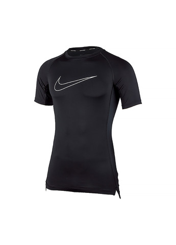 Черная мужская футболка m np df tight top черный Nike
