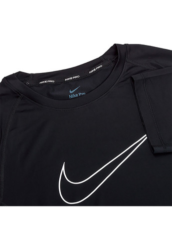 Чорна чоловіча футболка m np df tight top чорний Nike
