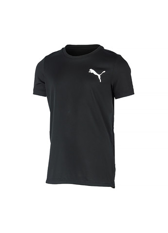 Черная демисезонная детская футболка active small logo tee черный Puma