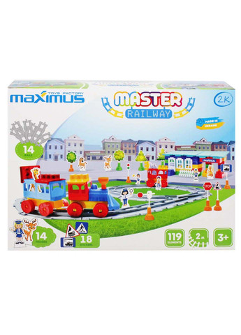 Конструктор Майстер Залізниця 119 елементів Максимус (260643985)