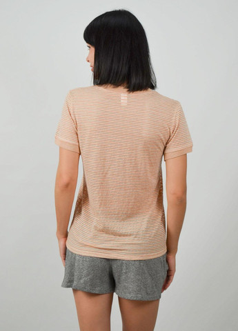 Бежева всесезон піжама жіноча футболка + шорти Roksana
