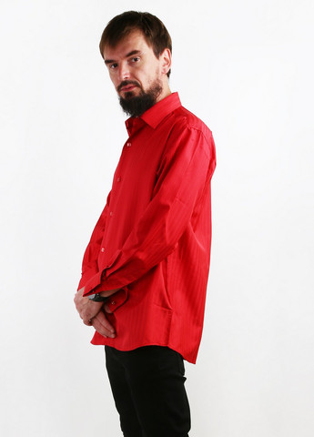 Красная кэжуал рубашка в полоску Victor
