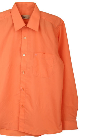 Оранжевая кэжуал рубашка однотонная Victor