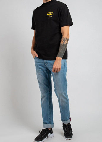 Черная черная футболка с логотипом Palm Angels