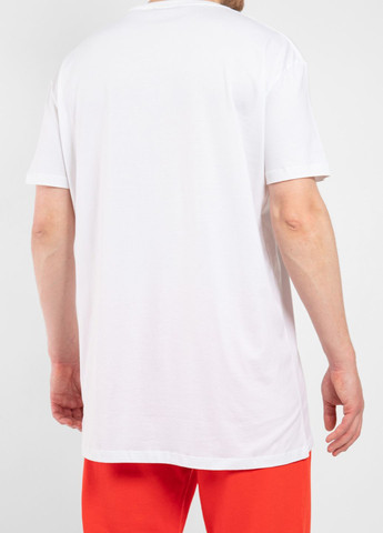 Белая белая футболка с принтом Balmain