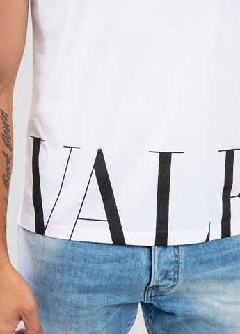 Белая белая хлопковая футболка с логотипом Valentino