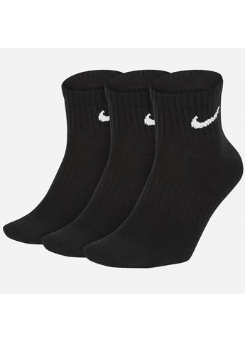 Шкарпетки U Nk Everyday Ltwt Ankle 3pr Чорний 3 пари Nike (260646617)