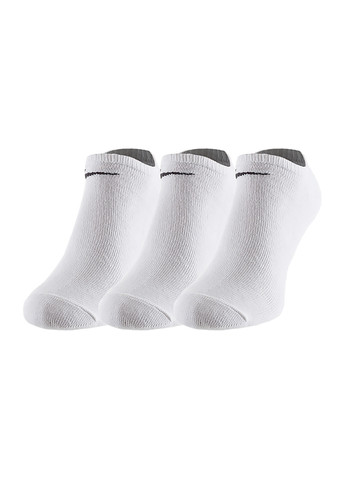 Чоловічі Шкарпетки 3PPK Value No Show Білий Nike (260658943)