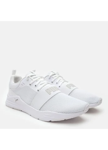 Білі чоловічі кросівки wired run white-gray violet демісезон Puma