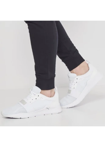 Білі чоловічі кросівки wired run white-gray violet демісезон Puma