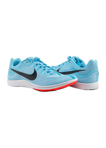 Голубые демисезонные мужские кроссовки zoom rival distance голубой Nike