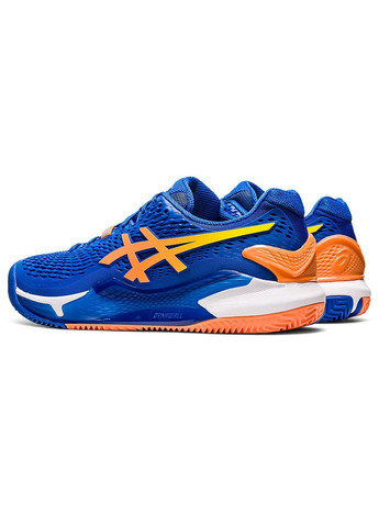 Синій Осінні кросівки чол. gel-resolution 9 clay blue/orange Asics