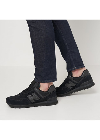 Чорні Осінні кросівки чол. 574 чорний New Balance